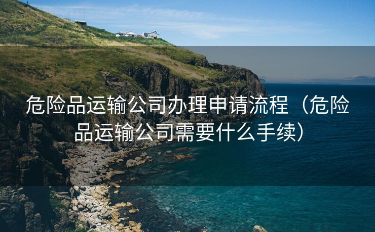 危险品运输公司办理申请流程（危险品运输公司需要什么手续）