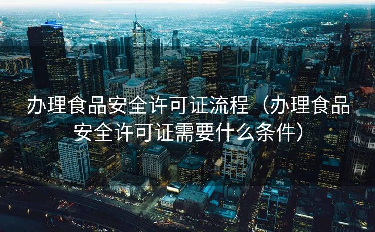 办理食品安全许可证流程（办理食品安全许可证需要什么条件）