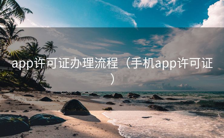 app许可证办理流程（手机app许可证）