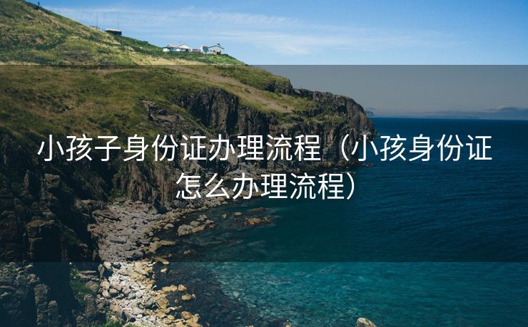 小孩子身份证办理流程（小孩身份证怎么办理流程）