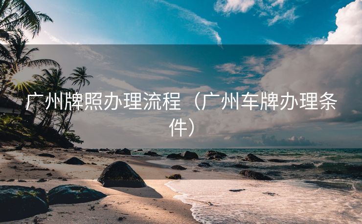 广州牌照办理流程（广州车牌办理条件）