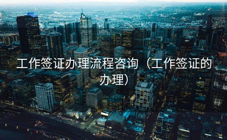 工作签证办理流程咨询（工作签证的办理）