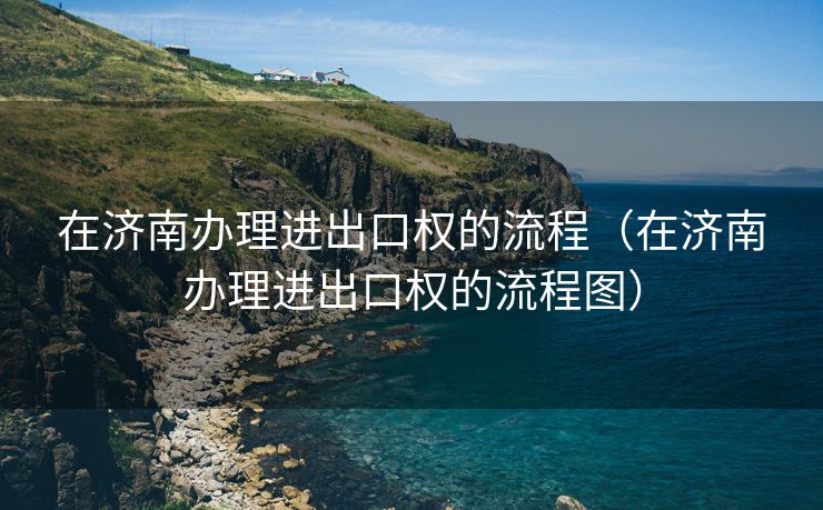 在济南办理进出口权的流程（在济南办理进出口权的流程图）