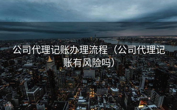 公司代理记账办理流程（公司代理记账有风险吗）