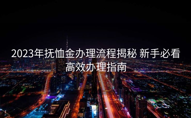 2023年抚恤金办理流程揭秘 新手必看高效办理指南 2023年抚恤金办理流程揭秘 新手必看高效办理指南