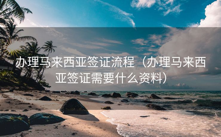 办理马来西亚签证流程（办理马来西亚签证需要什么资料）