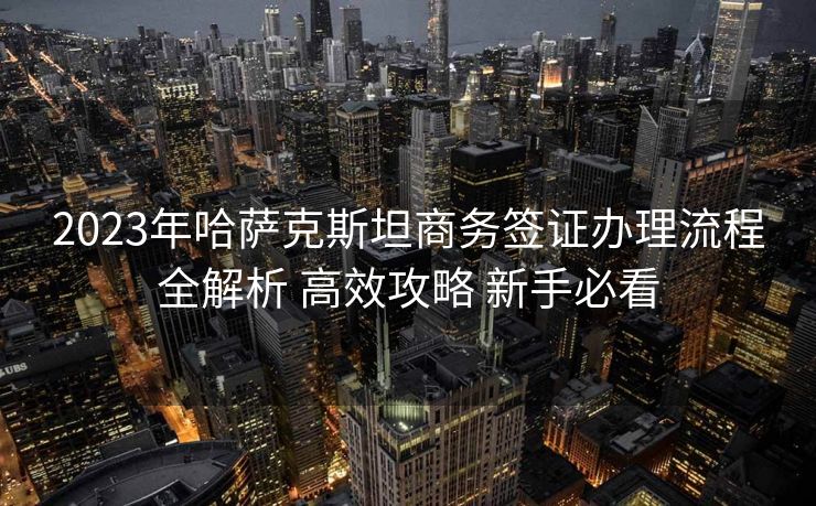 2023年哈萨克斯坦商务签证办理流程全解析 高效攻略 新手必看 2023年哈萨克斯坦商务签证办理流程全解析 高效攻略 新手必看