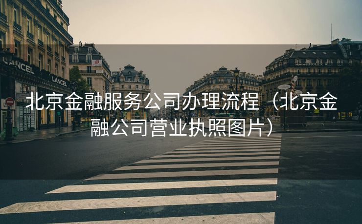 北京金融服务公司办理流程（北京金融公司营业执照图片）