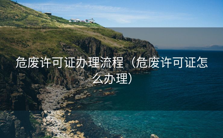 危废许可证办理流程（危废许可证怎么办理）