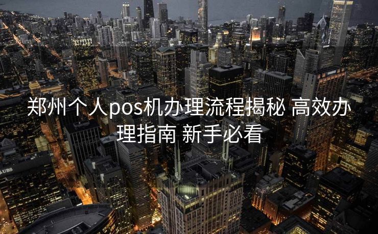 郑州个人pos机办理流程揭秘 高效办理指南 新手必看 郑州个人pos机办理流程揭秘 高效办理指南 新手必看