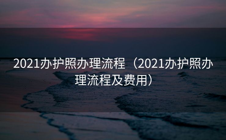 2021办护照办理流程（2021办护照办理流程及费用）