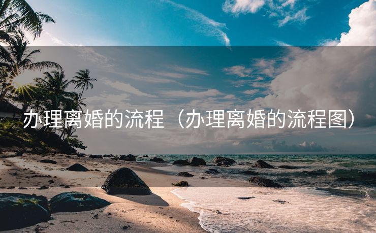 办理离婚的流程（办理离婚的流程图）