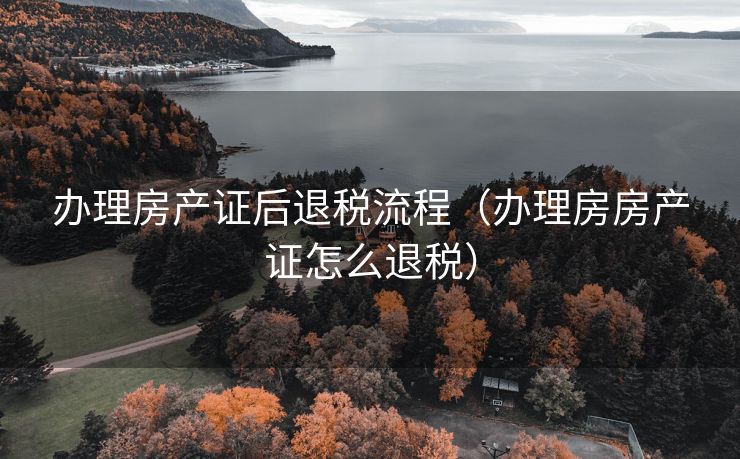 办理房产证后退税流程（办理房房产证怎么退税）