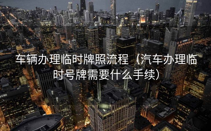车辆办理临时牌照流程（汽车办理临时号牌需要什么手续）