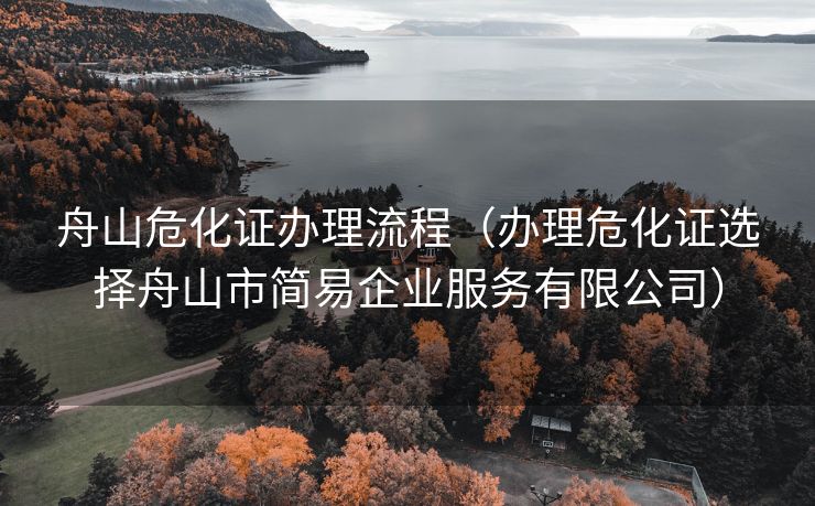 舟山危化证办理流程(办理危化证选择舟山市简易企业服务有限公司) 舟山危化证办理流程(办理危化证选择舟山市简易企业服务有限公司)