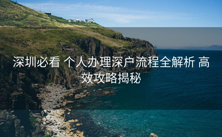 深圳必看 个人办理深户流程全解析 高效攻略揭秘