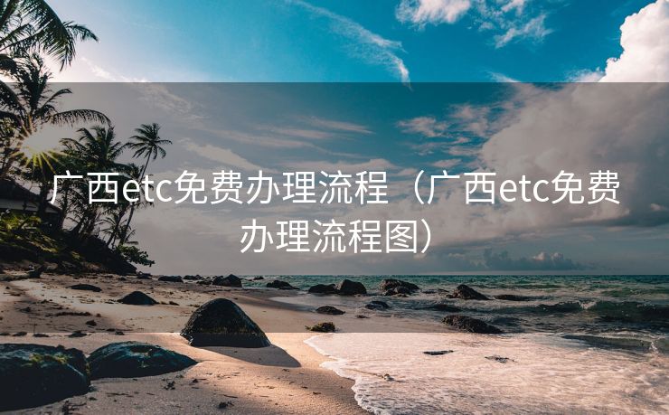 广西etc免费办理流程（广西etc免费办理流程图）