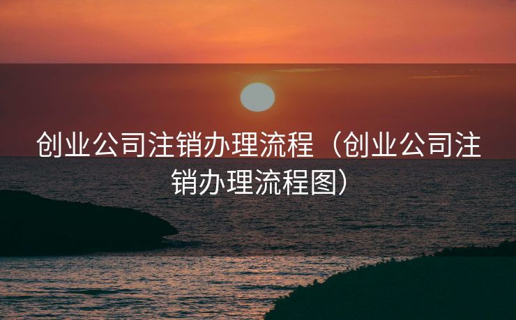 创业公司注销办理流程（创业公司注销办理流程图）