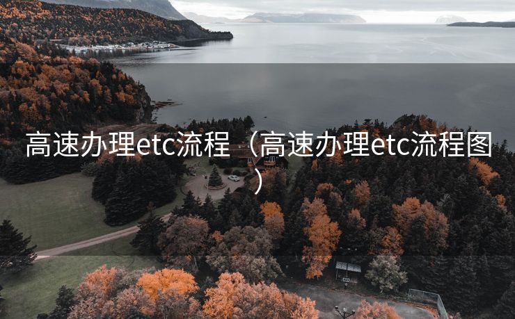 高速办理etc流程(高速办理etc流程图) 高速办理etc流程(高速办理etc流程图)