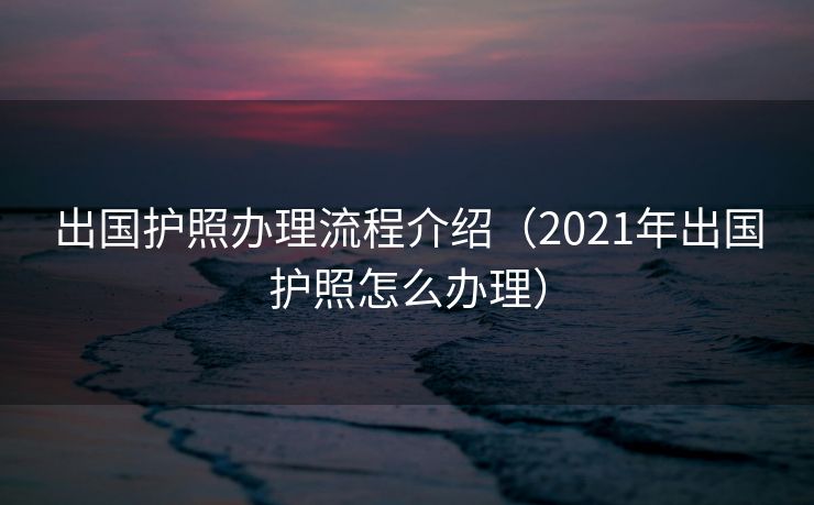 出国护照办理流程介绍（2021年出国护照怎么办理）